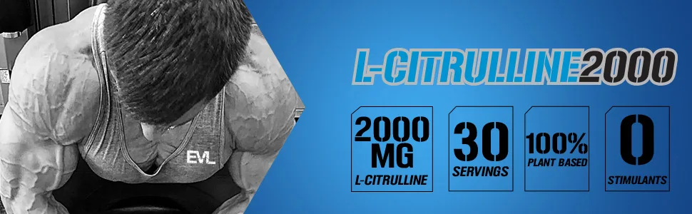 EVLution Nutrition L-Citrulline2000 2000 mg 90 Veggie Capsules - l-citrulline 2000 plant-based