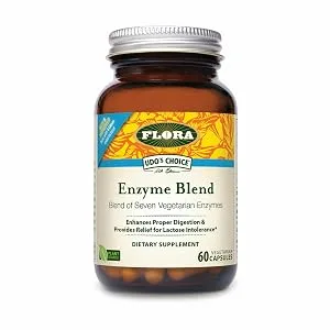 Flora Enzyme Blend 90 Vegetarian Capsules - enzymes, enzyme blend, digestive help, indigestion, health, healthy, flora