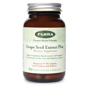 Flora Grape Seed Extract Plus 60 Vegetarian Capsules - grape seed extract