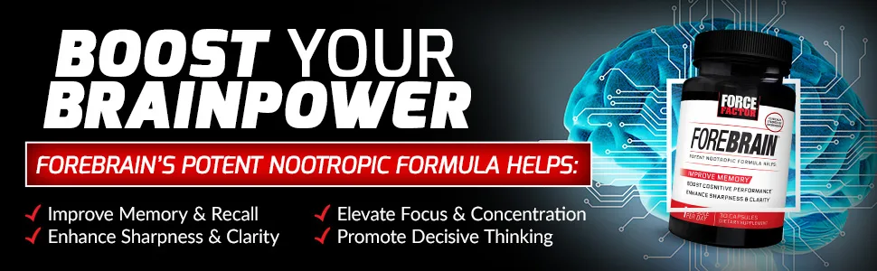 Force Factor Forebrain 30 Capsules - Force factor brain pill remember more better reaction time longer concentration forbrain fore brain