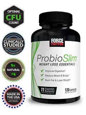 Force Factor ProbioSlim Weight Loss Essentials 120 Capsules - probioslim from force factor probiotic cfu count essential nutrients coconut water pills made in usa