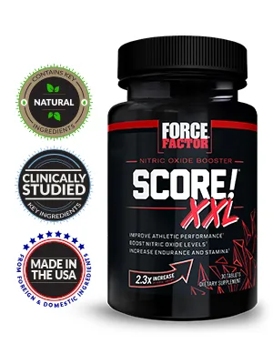 Force Factor Score! XXL Male Enhancement  30 Tablets - SCORE! XXL bottle and badges