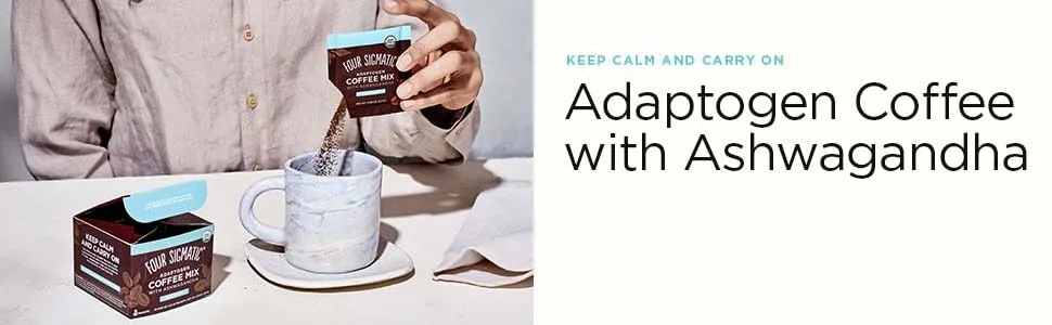Four Sigmatic Adaptogen Coffee Mix with Ashwagandha 10 Packets 0.09 oz (2.5 g) Each - adaptogen coffee header