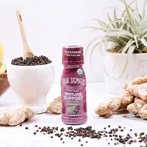 Four Sigmatic Adaptogen Immune Support with Chaga Elderberry 6 Bottles 2.5 fl oz (74 ml) Each - immunity shot