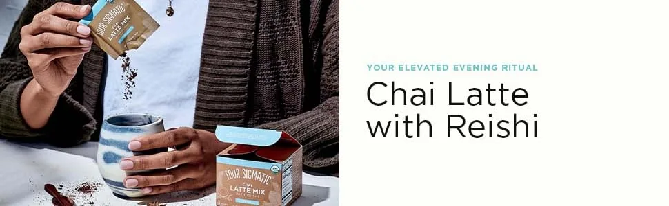Four Sigmatic Chai Latte Mix with Reishi 10 Packets 0.21 oz (6 g) Each - chai latte header