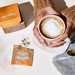 Four Sigmatic Coffee Latte Mix with Lion's Mane 10 Packets 0.21 oz (6 g) Each - coffee latte