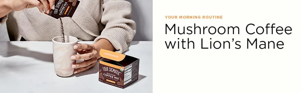 Four Sigmatic Mushroom Coffee Mix with Lion's Mane 10 Packets 0.09 oz (2.5 g) Each - lions mane coffee header