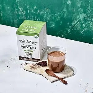 Four Sigmatic Plant-Based Protein with Superfoods Creamy Cacao 10 Packets 1.41 oz (40 g) - protein