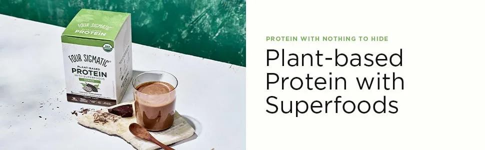 Four Sigmatic Plant-Based Protein with Superfoods Creamy Cacao 10 Packets 1.41 oz (40 g) - protein hero