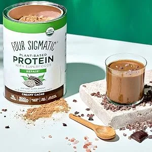 Four Sigmatic Plant-Based Protein with Superfoods Creamy Cacao 21.16 oz (600 g) - protein
