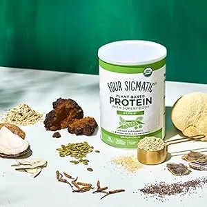 Four Sigmatic Plant-Based Protein with Superfoods Unflavored 16.7 oz (480 g) - protein