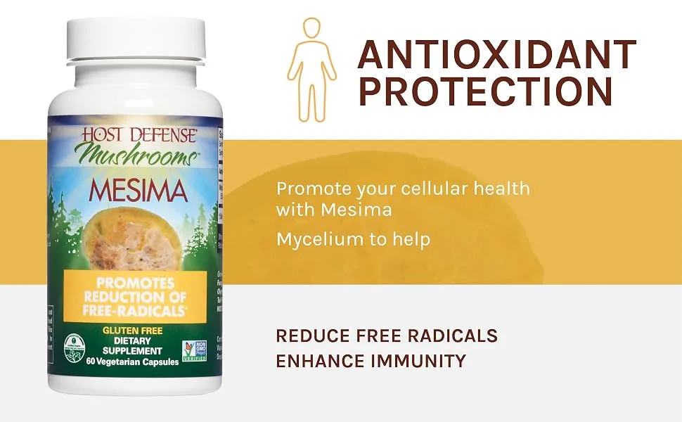 Fungi Perfecti Mesima 60 Veggie Caps - ANTIOXIDANT PROTECTION; Promote your cellular health with Mesima