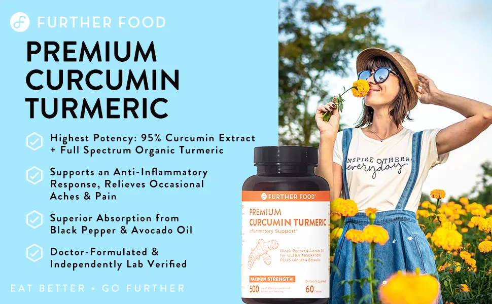 Further Food Premium Curcumin Turmeric Maximum Strength 500 mg 60 Capsules - curcumin
