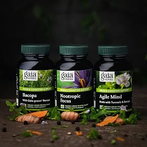 Gaia Herbs Bacopa 60 Vegan Liquid Phyto-Caps - nootropics line