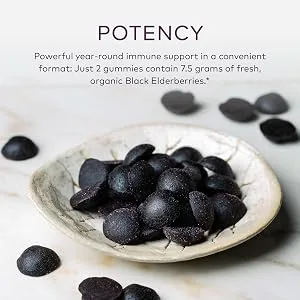 Gaia Herbs Black Elderberry Extra Strength Immune Support Gummies 80 Vegan Gummies - product information 3