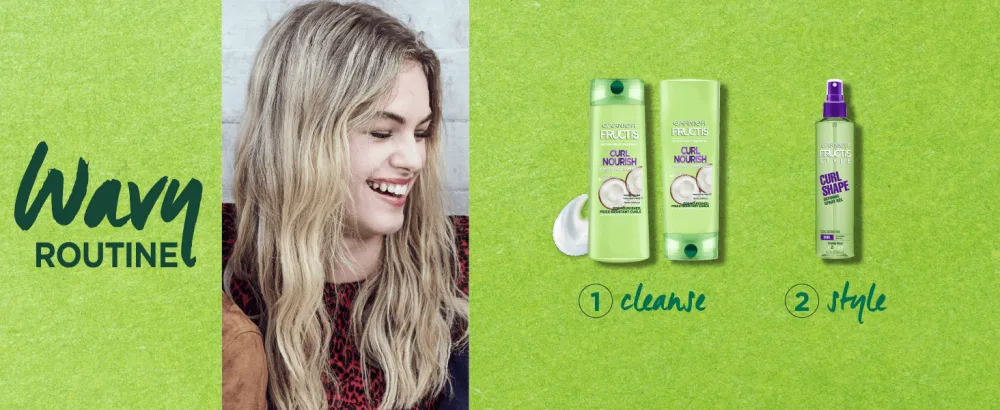 Garnier Fructis Style Curl Renew Reactivating Milk Spray 5 fl oz (150 ml) - wavy routine - 1. cleanse 2. style