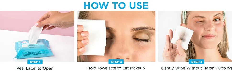 Garnier SkinActive Micellar Makeup Removing Towelettes All-In-1 25 Wet Towelettes - how to use micellar water for waterproof makeup