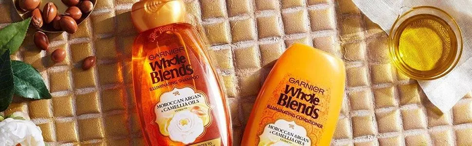 Garnier Whole Blends Illuminating Conditioner Moroccan Argan & Camellia Oils Extracts 12.5 fl oz (370 ml) - product information 1