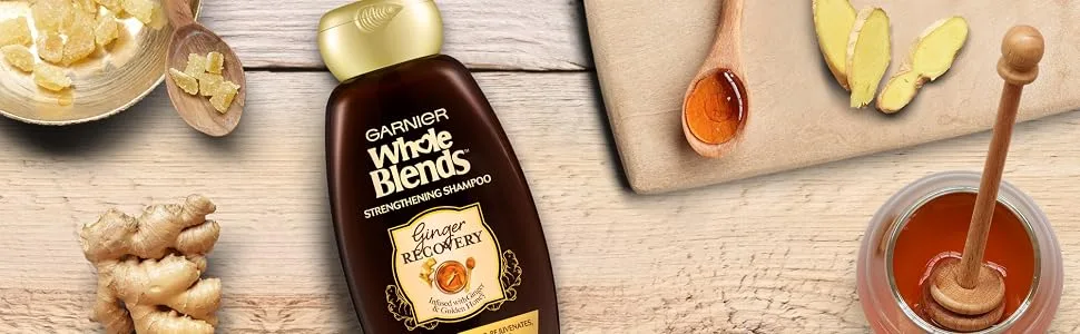 Garnier Whole Blends Strengthening Shampoo Ginger Recovery 12.5 fl oz (370 ml) - garnier