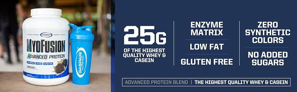 Gaspari Nutrition MyoFusion Advanced Protein Banana Cream 4 lbs (1814 g) - product information 5