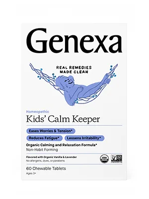 Genexa Children's Calm Keeper Calming & Relaxation Ages 3+ Vanilla Lavender 60 Chewable Tablets - Calm Keeper