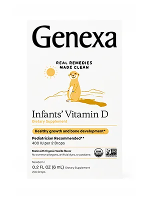 Genexa Infant Vitamin D3 Newborn+ Organic Vanilla  400 IU 90 Drops 0.10 fl oz (3 ml) - Infant Vitamin D