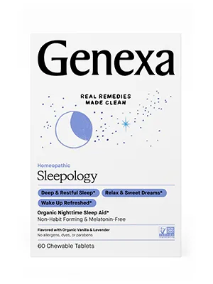 Genexa Sleepology Organic Nighttime Sleep Aid Vanilla Lavender Flavor 60 Chewable Tablets - Sleepology
