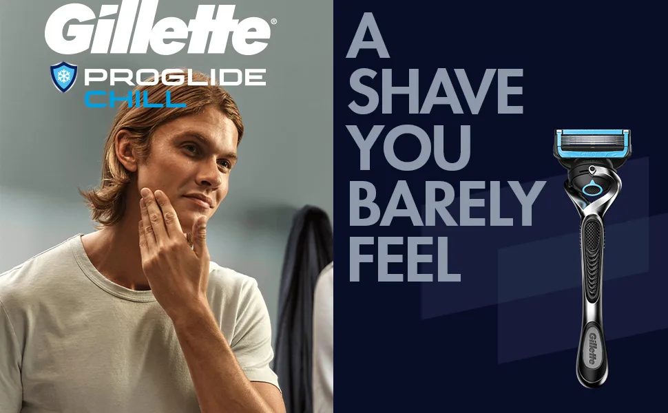 Gillette Fusion5 Proshield Chill 1 Razor + 2 Cartridges - a shave you barely feel