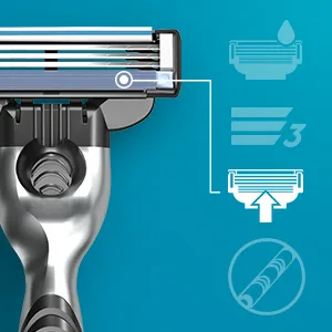 Gillette Mach3 4 Cartridges - Microfins