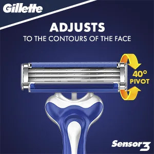 Gillette Sensor3 Comfortgel Disposable Razors 8 Razors - Pivoting Head