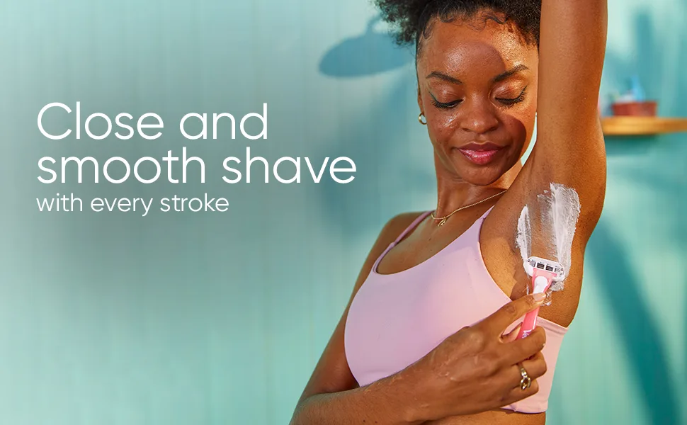 Gillette Venus SkinElixir Sensitive 3 Disposable Razors - close and smooth shave with every stroke