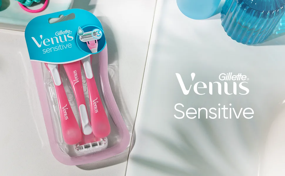 Gillette Venus SkinElixir Sensitive 3 Disposable Razors - Venus Sensitive