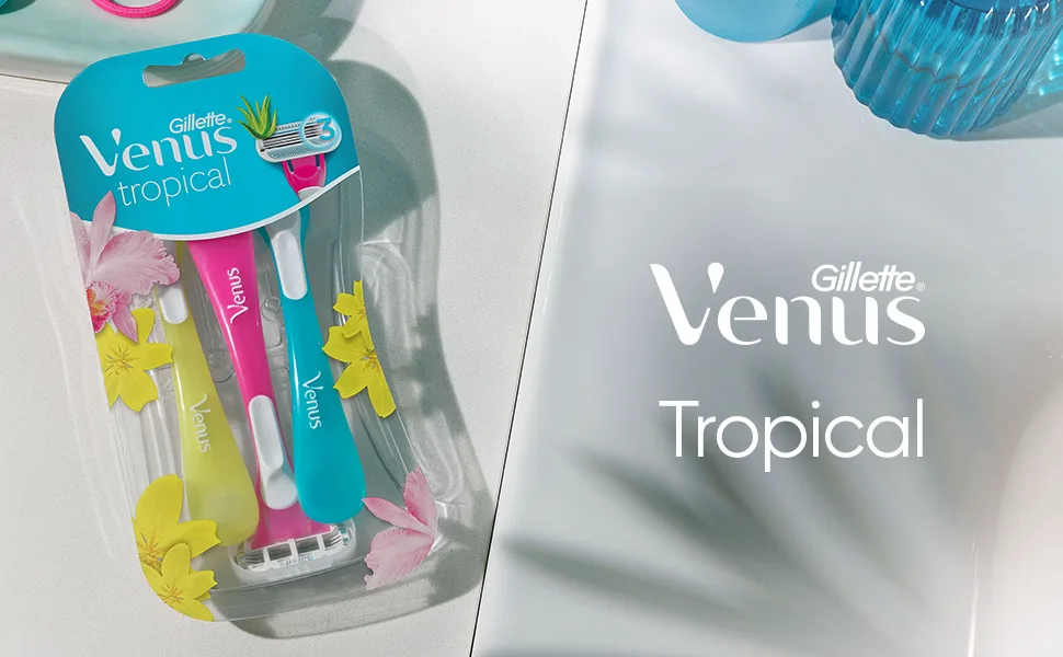 Gillette Venus Tropical Disposable Razors 3 Razors - Venus Tropical
