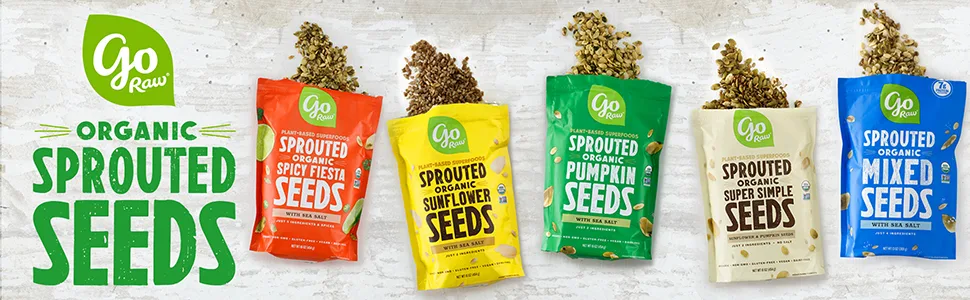 Go Raw Organic Sprouted Mixed Seeds with Sea Salt 13 oz (369 g) - Seads Section 1 Image