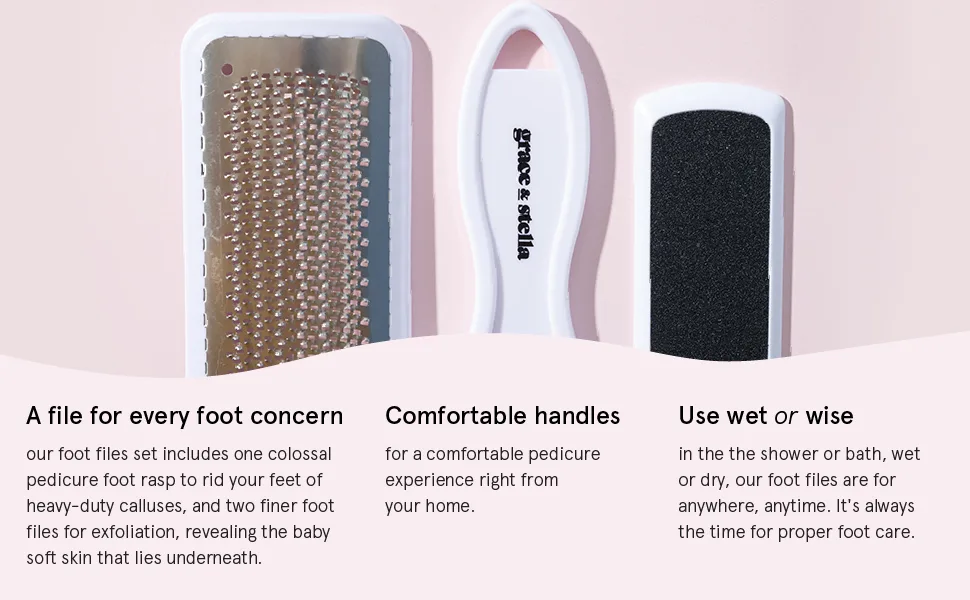 Grace & Stella Foot Files Set 0.42 lbs - foot file set