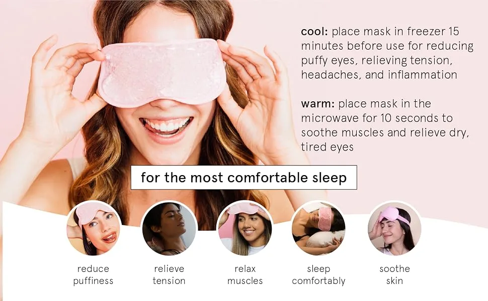 Grace & Stella Gel Bead Eye Mask 8 fl oz (236 ml) - Cool and Warm