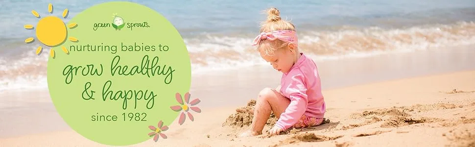 Green Sprouts  Sun Protection Hat 0-6 Months White 1 Count - green sprouts