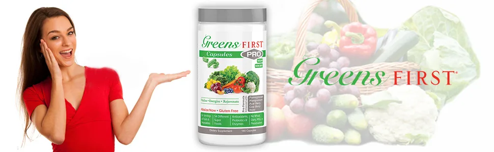 Greens First PRO Phytonutrient Antioxidant Superfood 180 Capsules - product information 1