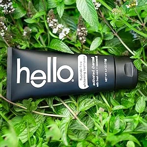 Hello Activated Charcoal Epic Whitening Fluoride Toothpaste Fresh Mint + Coconut Oil 4.0 oz (113 g) - activated charcoal paste