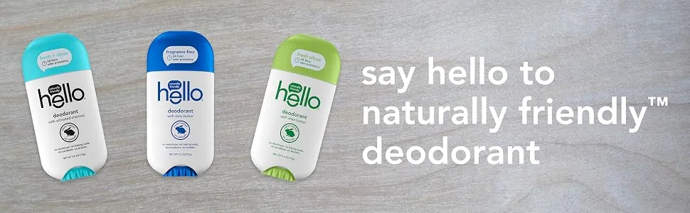 Hello Deodorant with Shea Butter Fragrance Free 2.6 oz (73 g) - Hello Deodorant