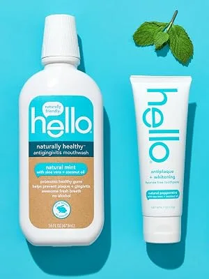 Hello Sensitivity Relief Fluoride Toothpaste Soothing Mint with Coconut Oil 4 oz (113 g) - Hello, Adult Toothbrush