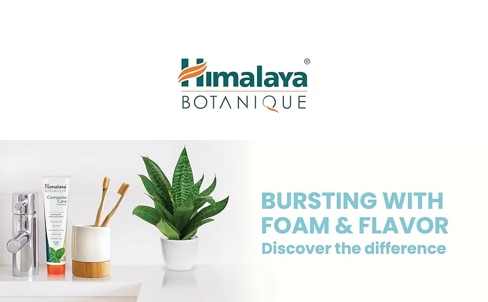 Himalaya Botanique Complete Care Toothpaste Simply Mint 5.29 oz (150 g) - header mint toothpaste