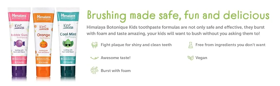 Himalaya Botanique Kids Toothpaste Cool Mint 4.0 oz (113 g) - header2