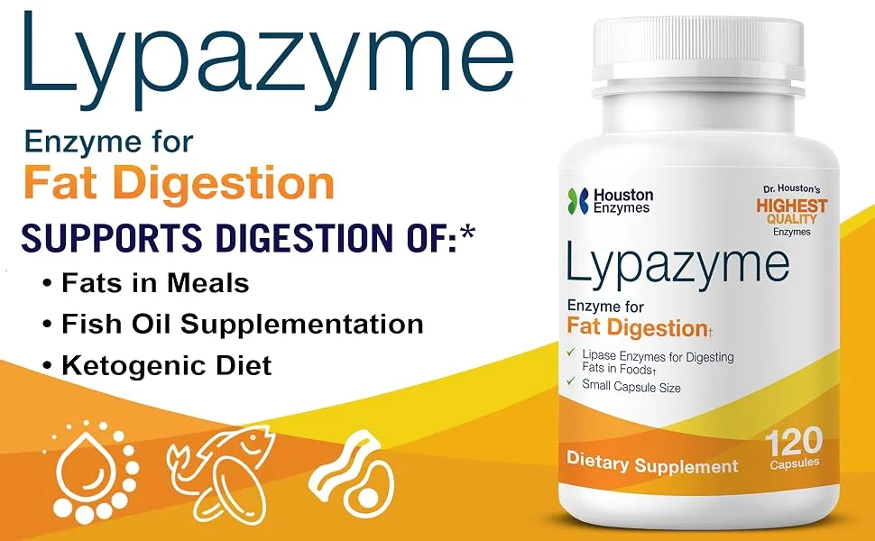 Houston Enzymes Lypazyme 120 Capsules - product information 4