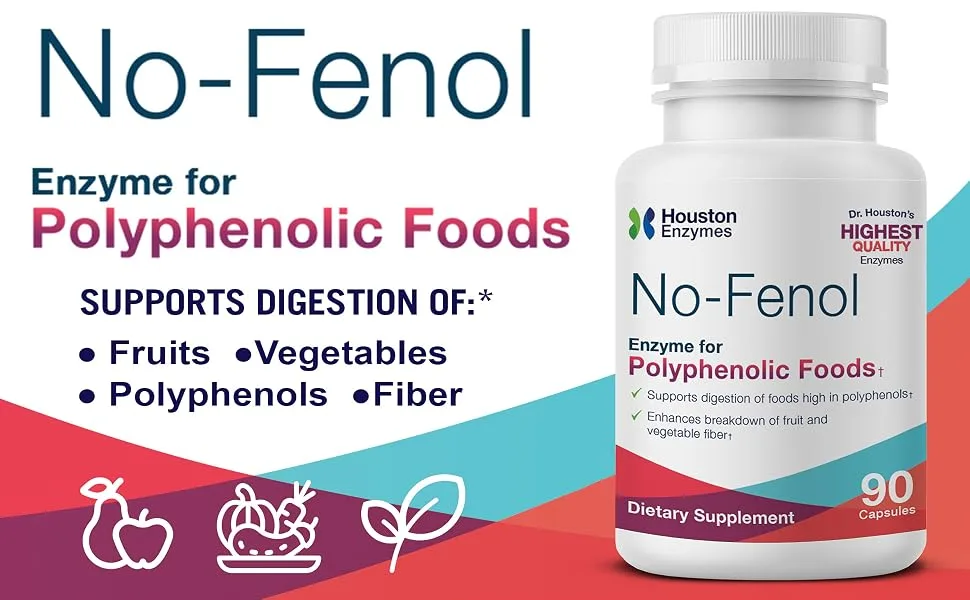 Houston Enzymes No-Fenol 90 Capsules - product information 4