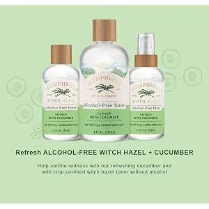 Humphrey's Witch Hazel Alcohol Free Toner with Cucumber Refresh 8 fl oz (236 ml) - product information 4