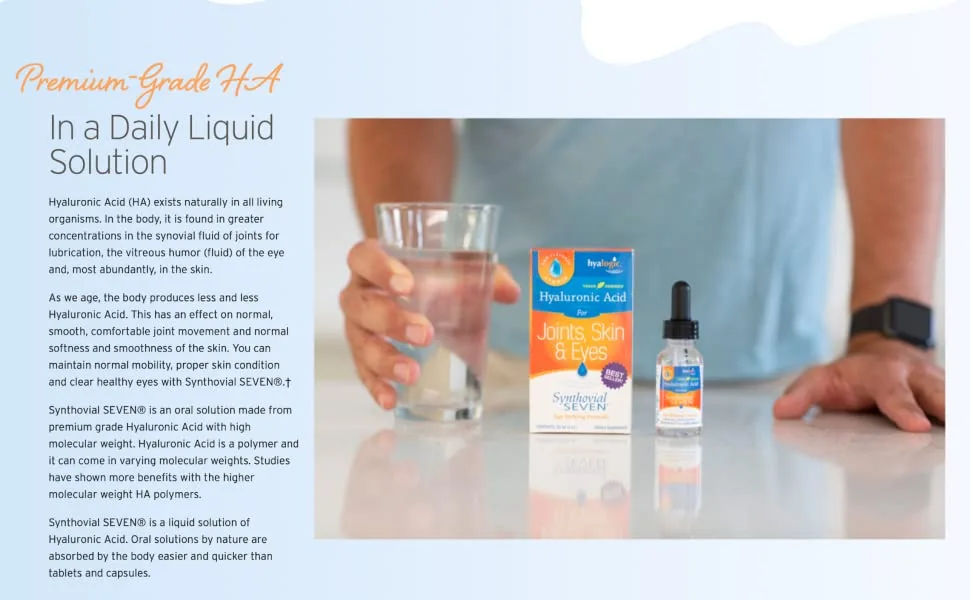 Hyalogic Hyaluronic Acid Synthovial Seven 1 oz (30 ml) - Hyalogic