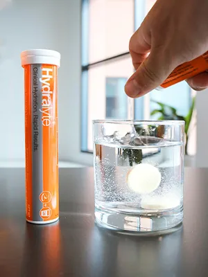Hydralyte Effervescent Electrolyte Natural Orange Flavor 20 Tablets 2.4 oz (68 g) - hydralyte effervescent tablets orange berry lemonade powder liquid hydration water