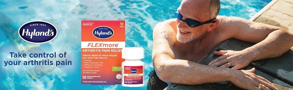 Hyland's FLEXmore Arthritis Pain Relief 50 Quick-Dissolving Tablets - Flexmore: Take control of your arthritis pain