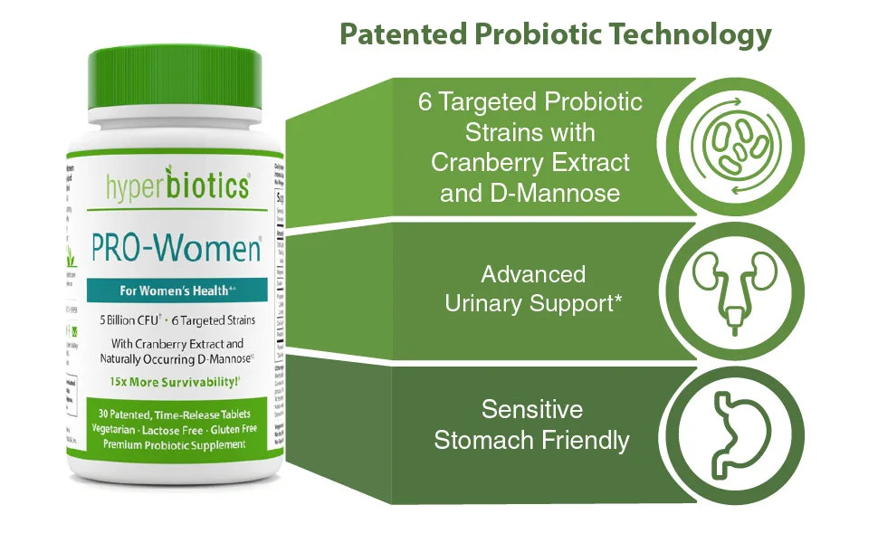 Hyperbiotics PRO-Women 5 Billion CFU 30 Time-Release Tablets - probiotic